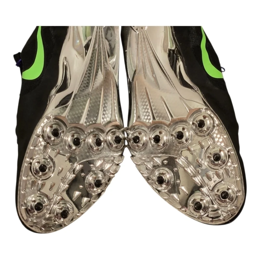 Nike Zoom Superfly R4 Black Green Athletic Track And Field Spike Shoes Size 10.5